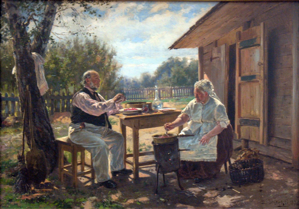 Jam maken door Vladimir Egorovic Makovsky