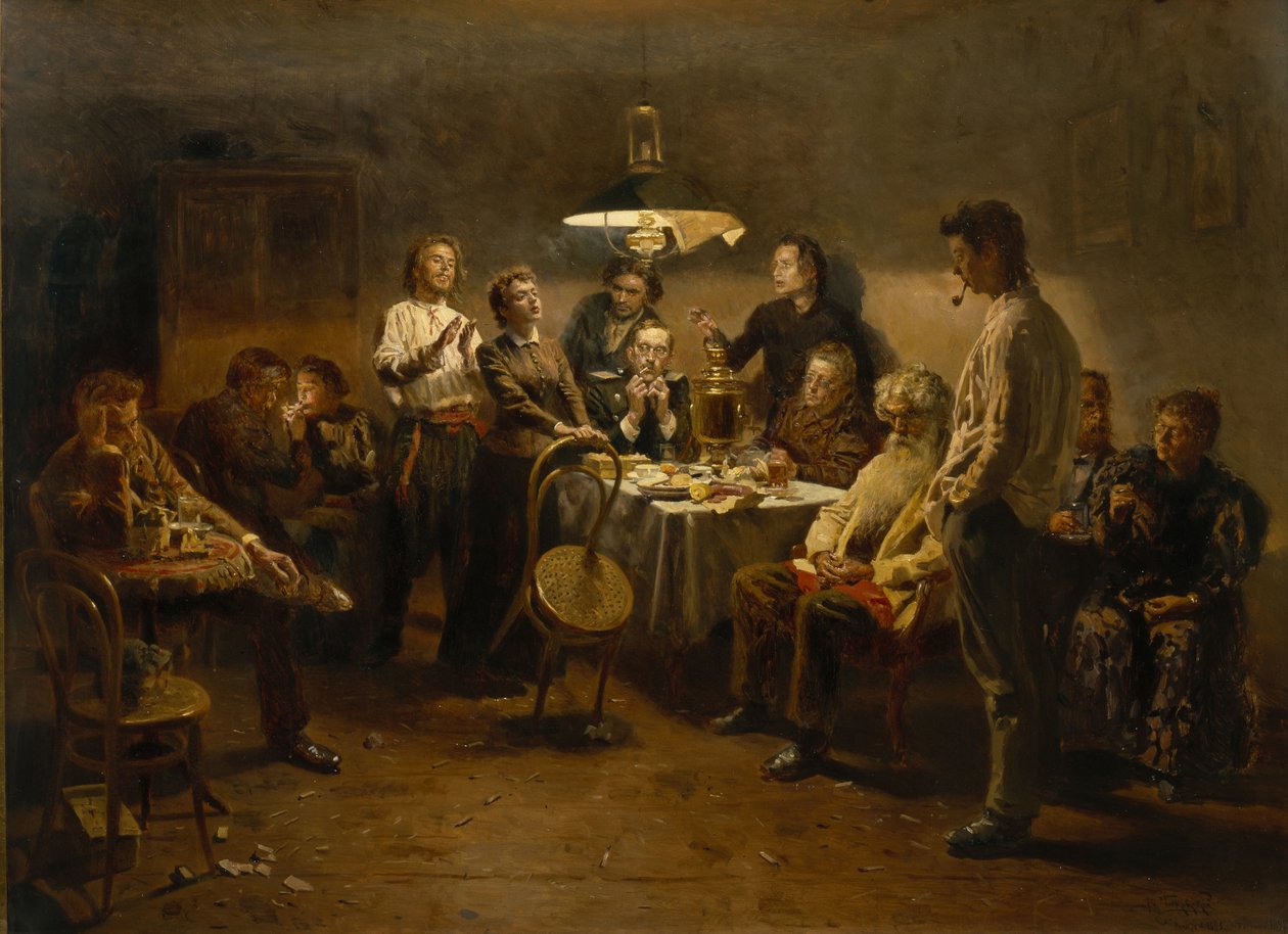 Een Gezellige Avond door Vladimir Egorovic Makovsky