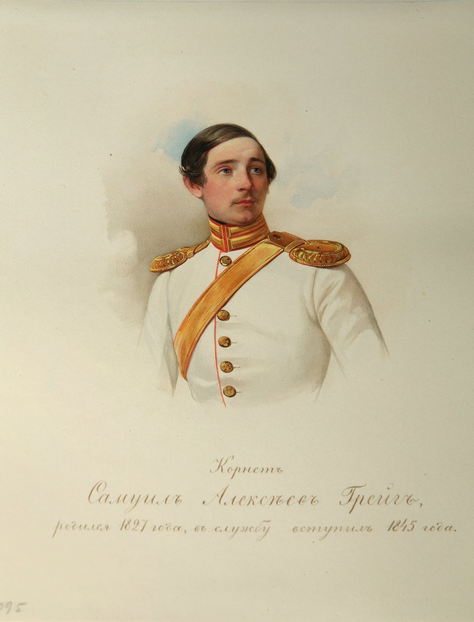 Portret van Samuil Alexeyevich Greig (1827-1887) (Uit het Album van de Keizerlijke Huzaren) door Vladimir Ivanovich Hau