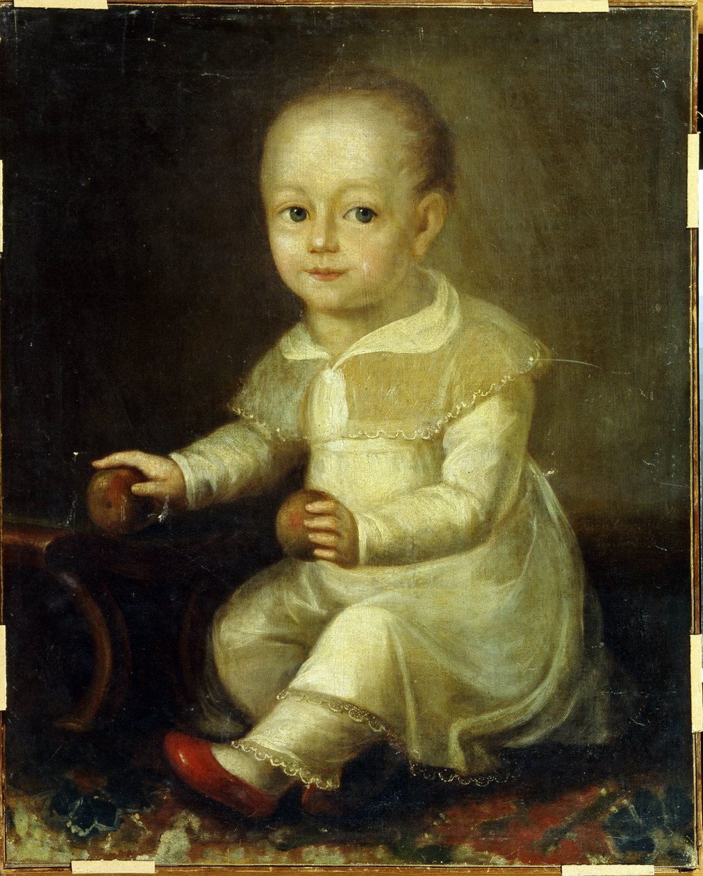 Portret van een kind met appels. Schilderij van Vladimir Loukitch Borovikovsky (1757-1825) door Vladimir Lukich Borovikovsky