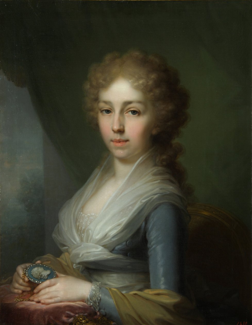 Portret van Groothertogin Elizabeth Alexeievna 1779-1826, 1795 door Vladimir Lukich Borovikovsky