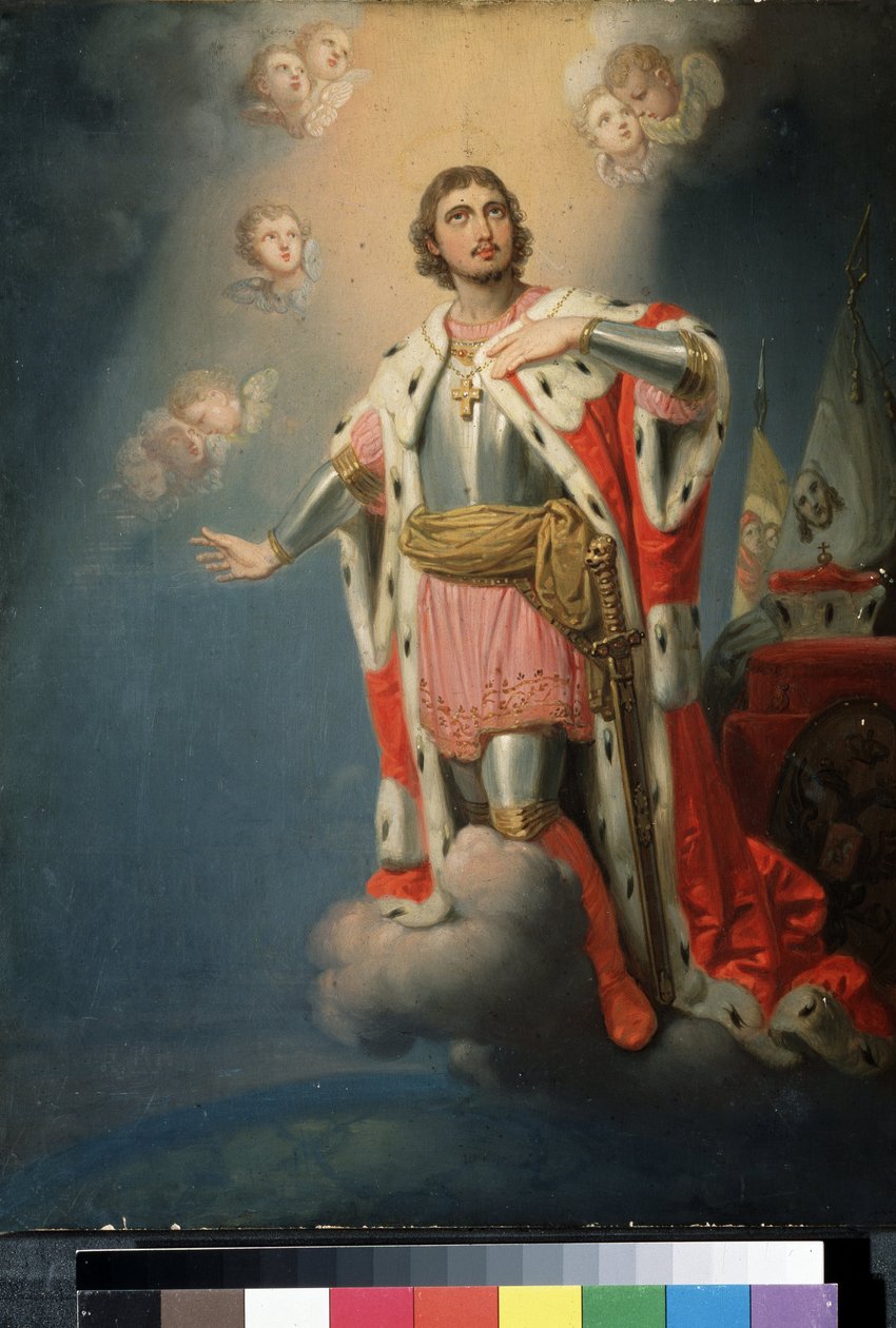 Afbeelding van de nationale held Alexander van de Neva (of Alexander Nevski) (1220-1263) prins van Novgorod door Vladimir Lukich Borovikovsky