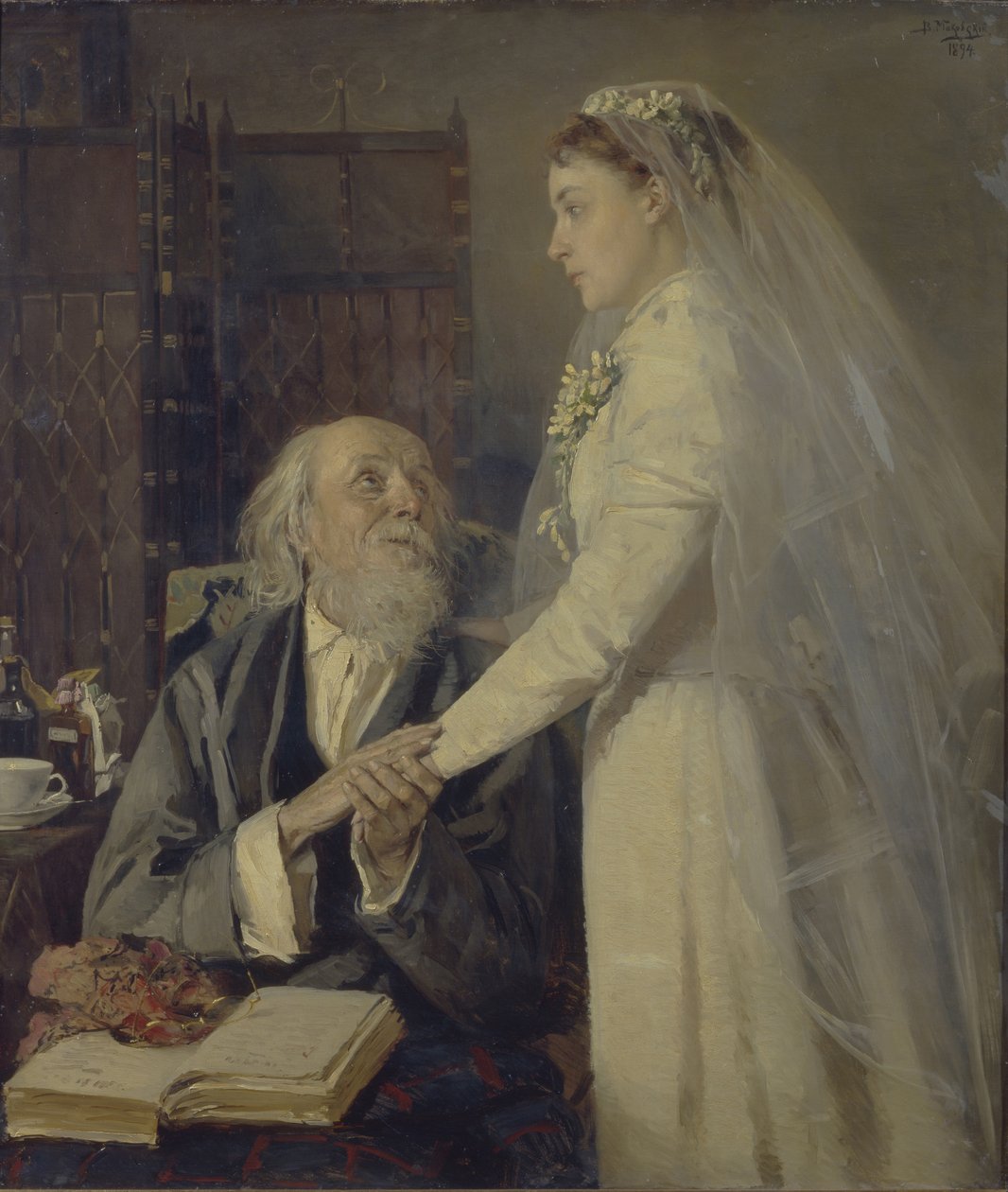 Voor de bruiloft. Afscheid door Vladimir Yegorovich Makovsky