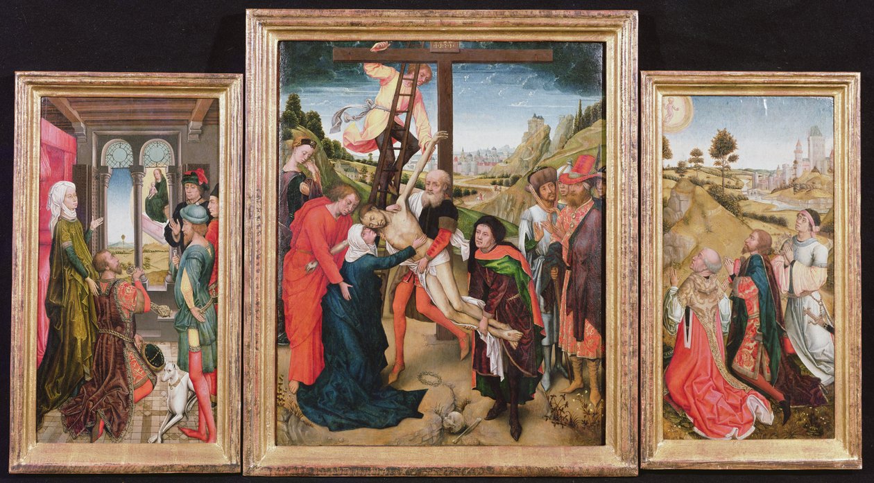 Afdaling van het Kruis, en de Legende van het Ware Kruis door Vrancke van der Stockt