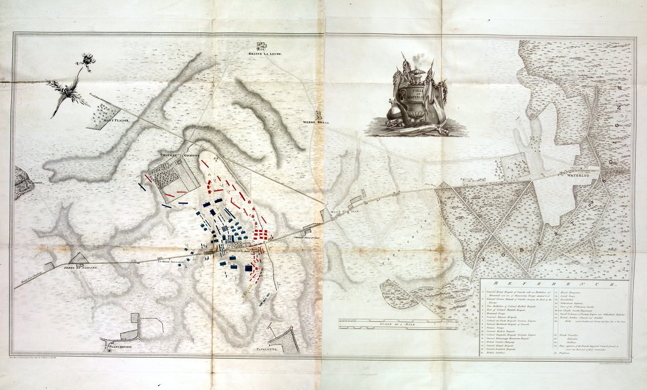 Veld van Waterloo, ca. 1820 door W. Jackson