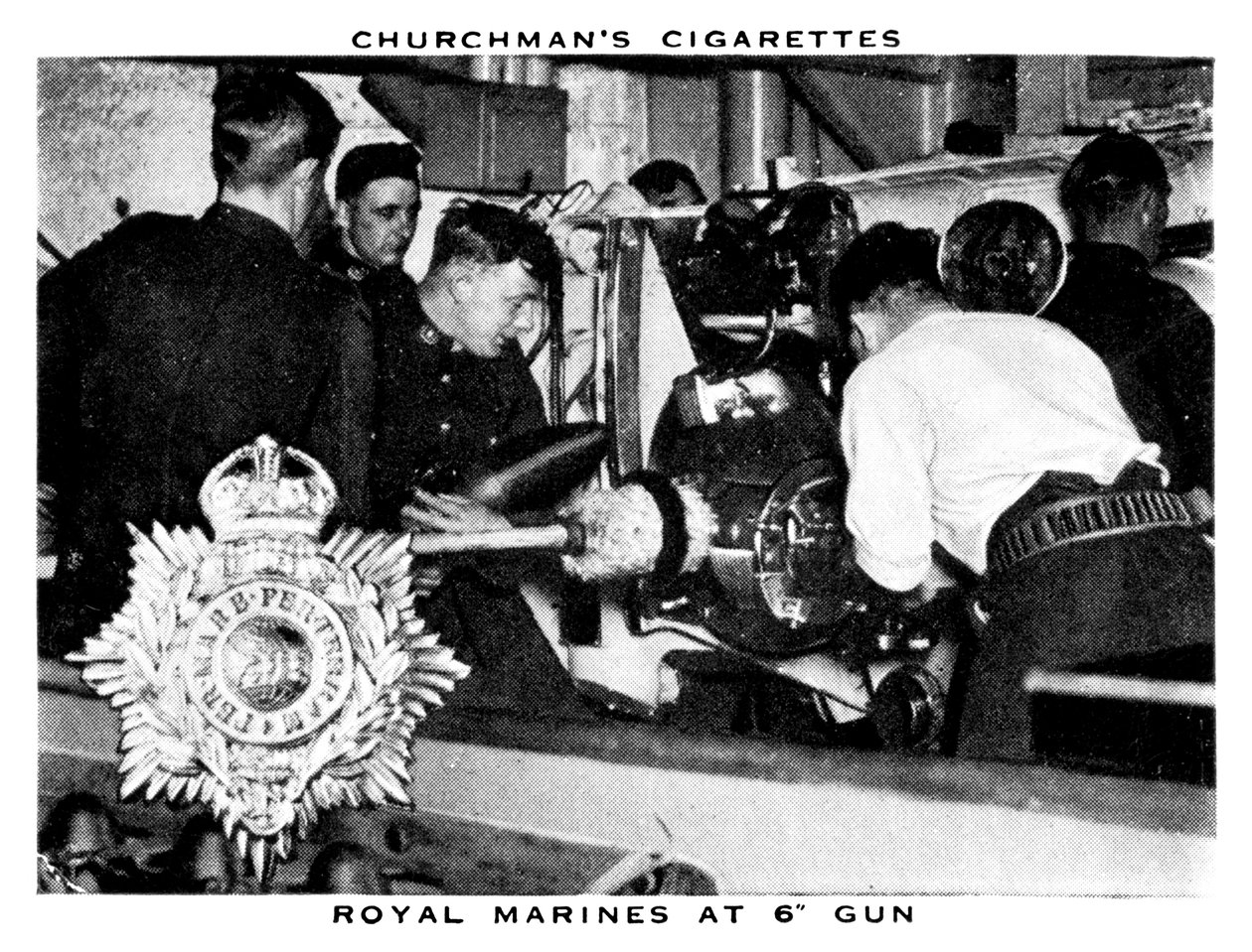 Royal Marines bij 6 kanon, 1937 door WA and AC Churchman