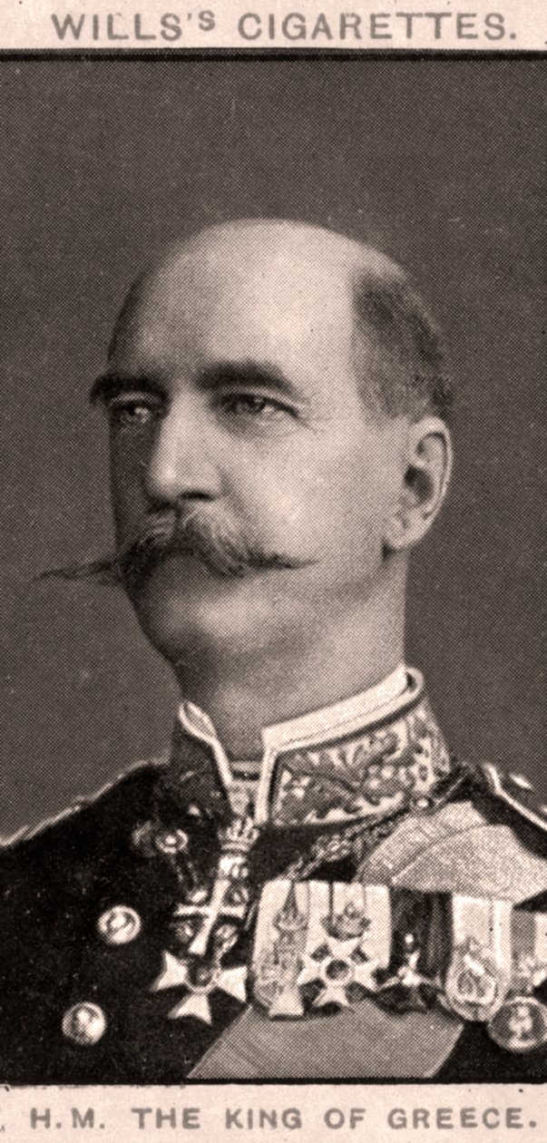 Z.M. De Koning van Griekenland, 1908 door WD and HO Wills