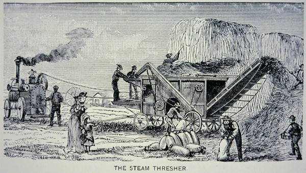 Stoomdorsmachine, uit 