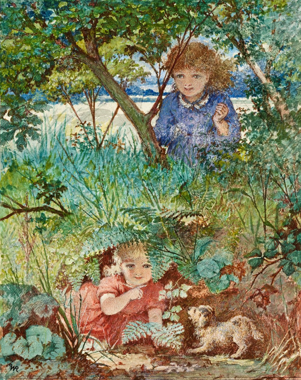 Verstoppertje, c.1880 door W.P. Rhodes