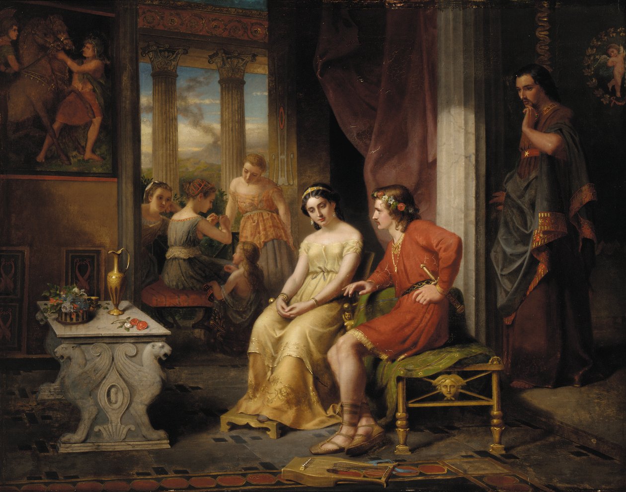 De Laatste Dagen van Pompeii: Glaucus en Ione door W. Colby