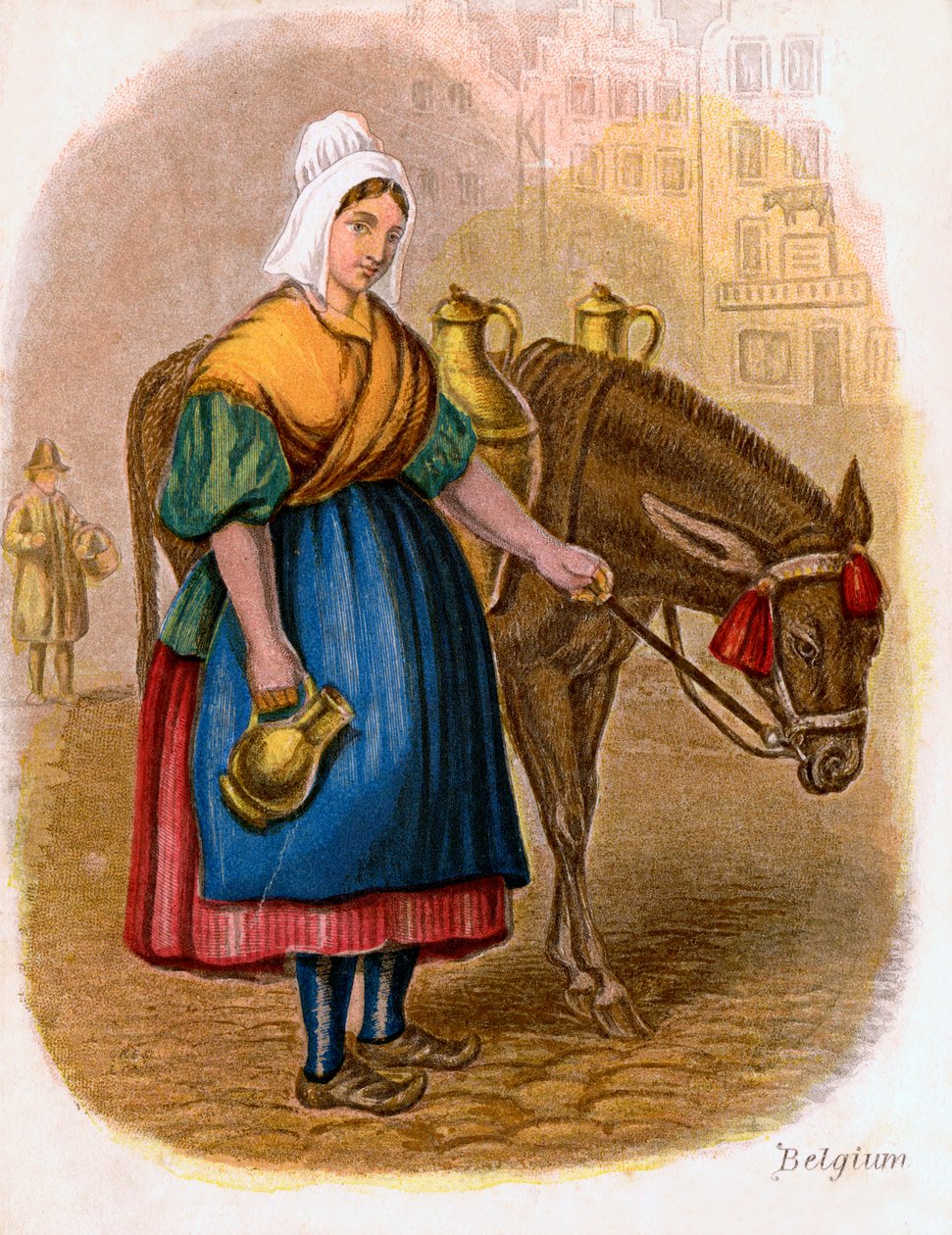 Belgische melkmeisje, 1809 door W. Dickes