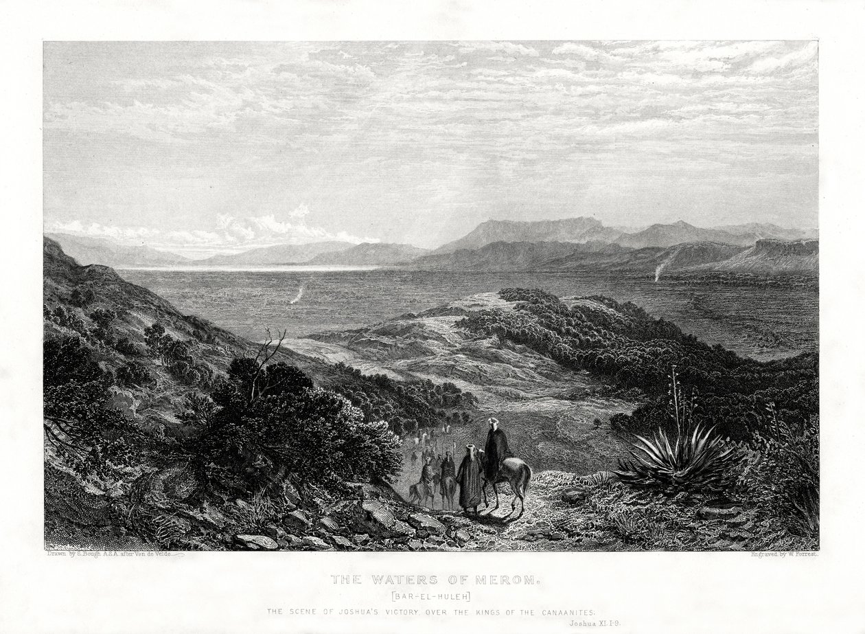 De wateren van Merom, Palestina, 1887 door W. Forrest
