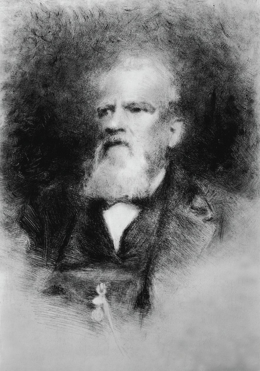 Portret van Alberto Mazzucato (1813-1877), Italiaanse componist door John Ward Dunsmore