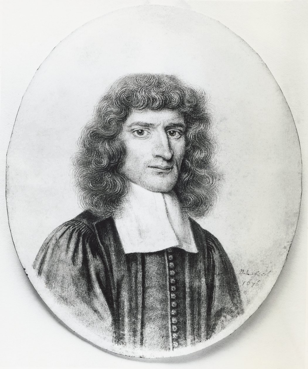 Portret van Isaac Barrow (1630-1677), Engelse christelijke theoloog en wiskundige, gravure door John Ward Dunsmore