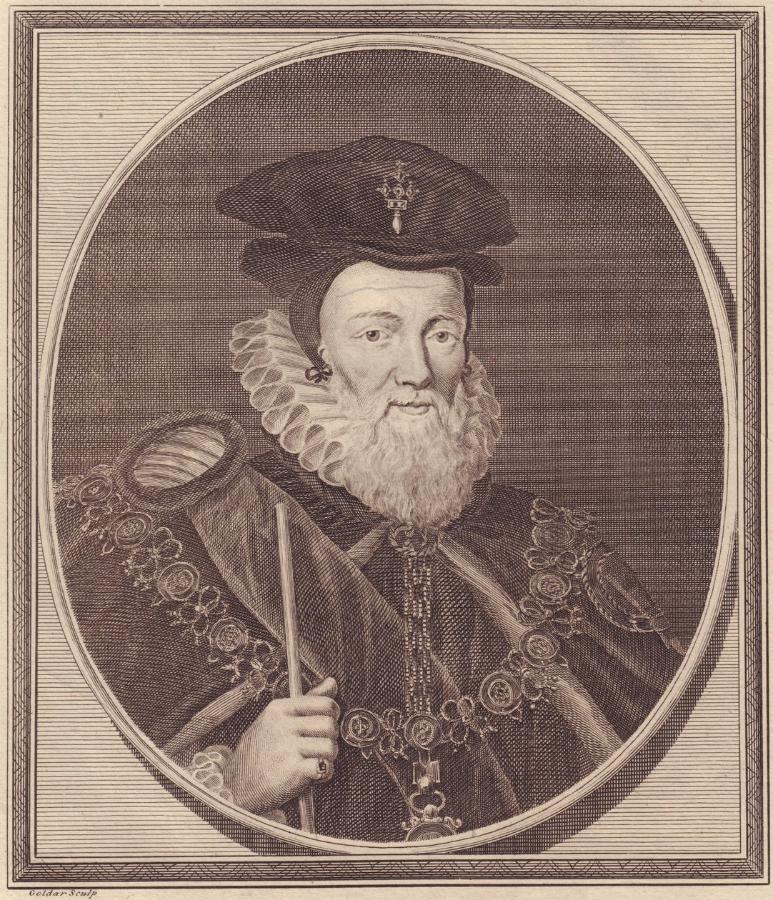 Portret van William Cecil door John Ward Dunsmore