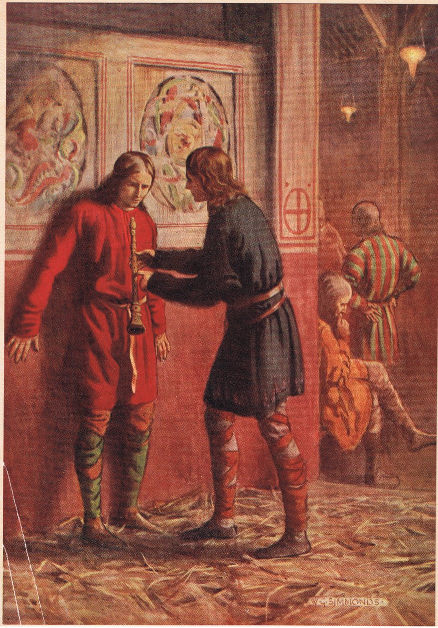 Hamlet probeert Guildenstern een fluit te laten spelen, uit 