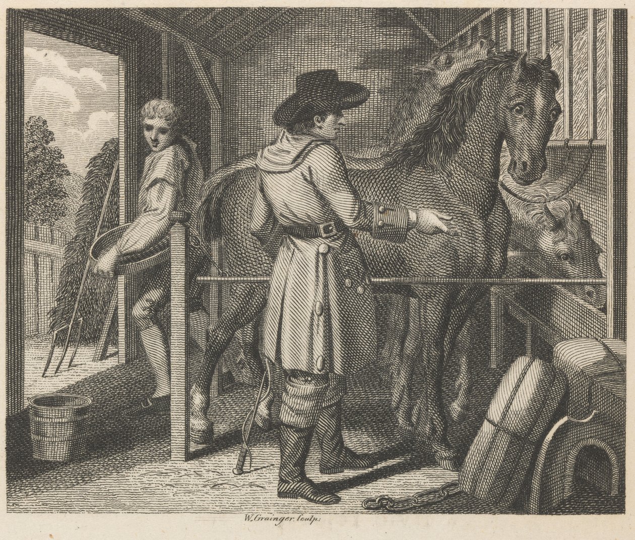 Het pakpaard en de drager door W. Grainger