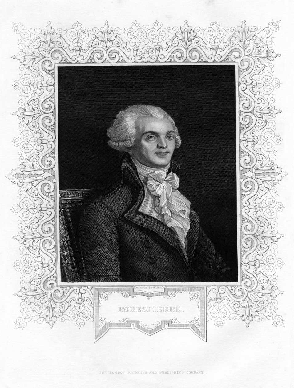 Maximilien Robespierre, een van de leiders van de Franse Revolutie, 19e eeuw door W H Moll