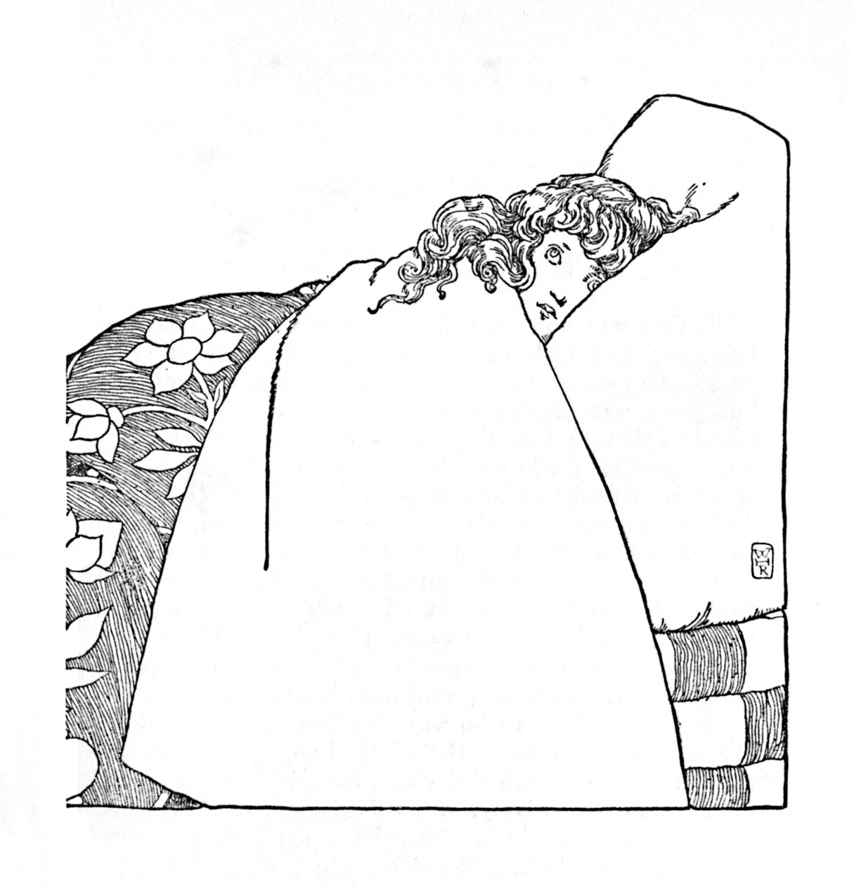 Ik heb de hele nacht nauwelijks mijn ogen gesloten, ca. 1930 door William Heath Robinson