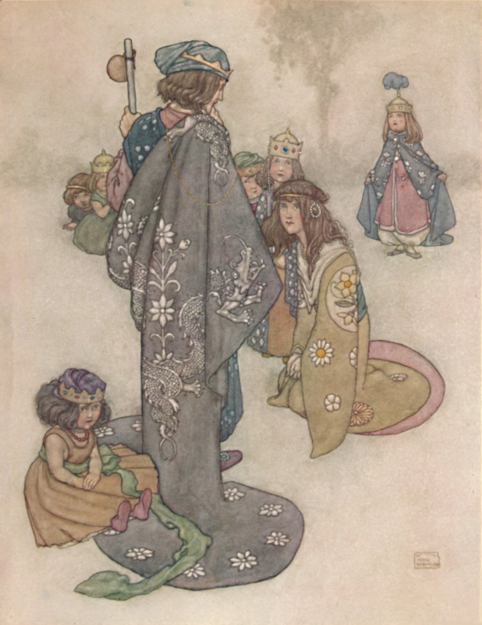 Prinsessen vond hij in overvloed, maar of ze echte prinsessen waren was onmogelijk voor hem te bepalen door William Heath Robinson