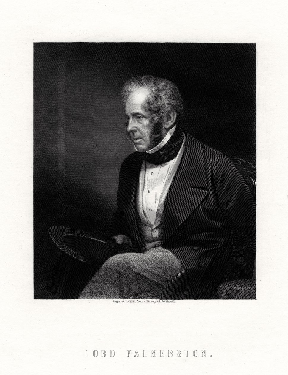 Lord Palmerston, Britse premier, 19e eeuw door W. Holl