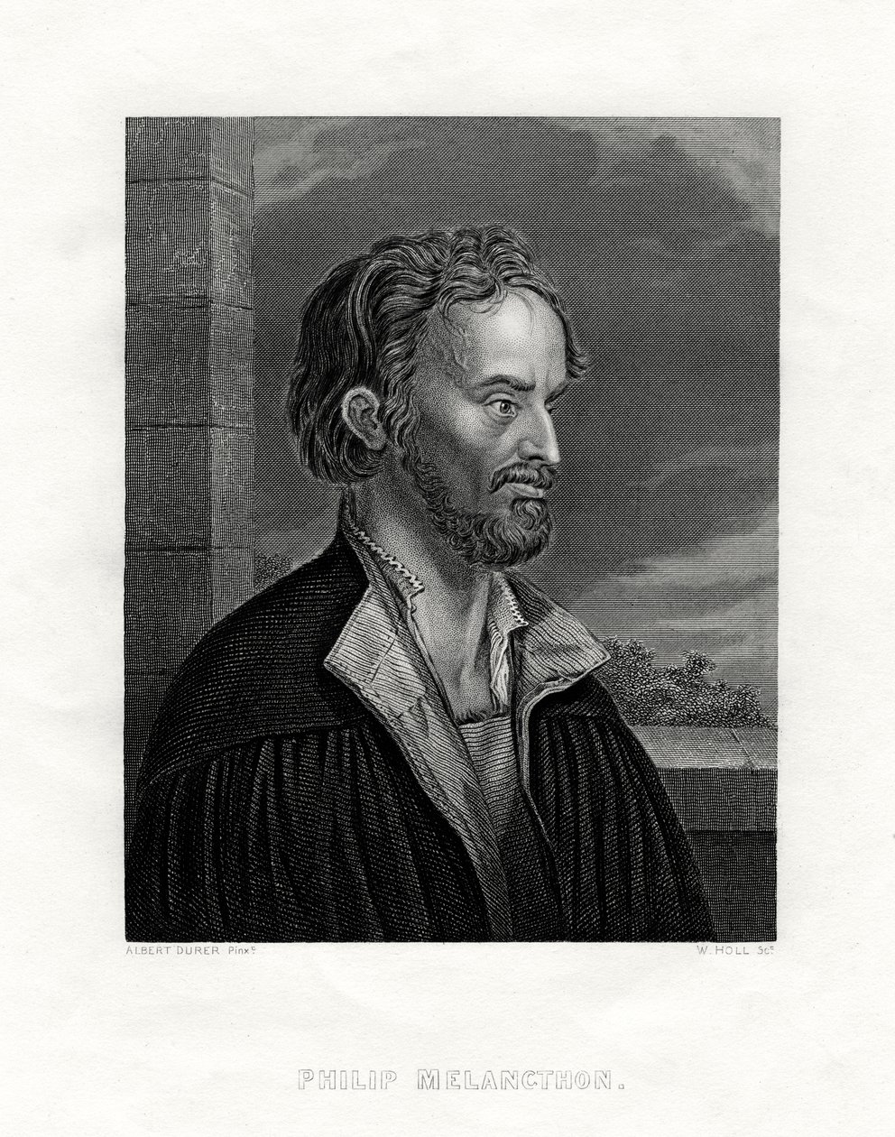 Philipp Melanchthon Duitse theoloog en schrijver van de Protestantse Reformatie, 19e eeuw door W. Holl