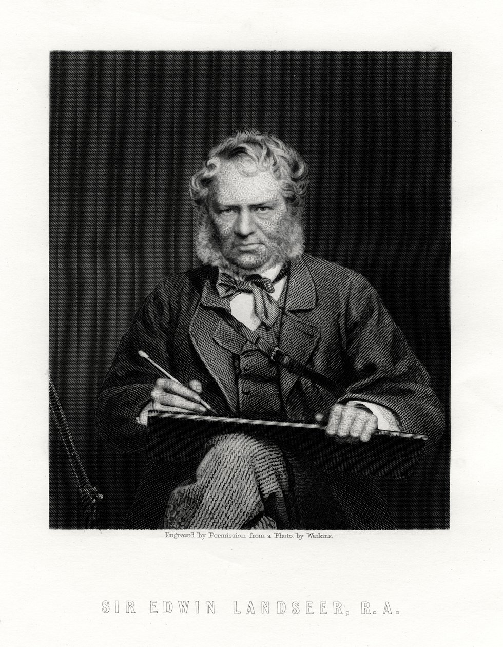 Sir Edwin Henry Landseer 1802-1873, Britse schilder, 19e eeuw door W. Holl