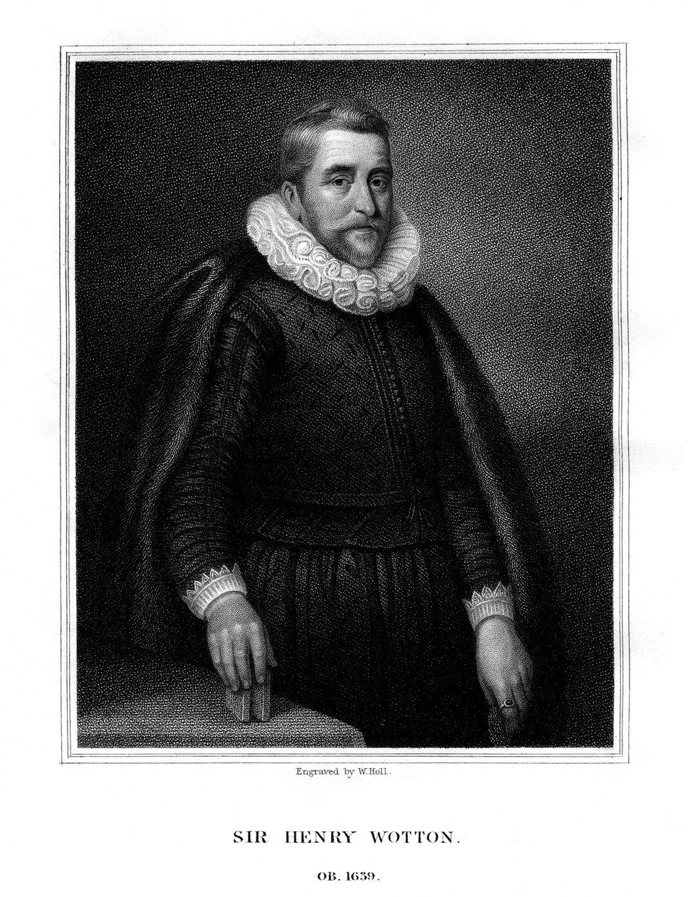 Sir Henry Wotton, Engelse auteur en diplomaat, 1824 door W. Holl