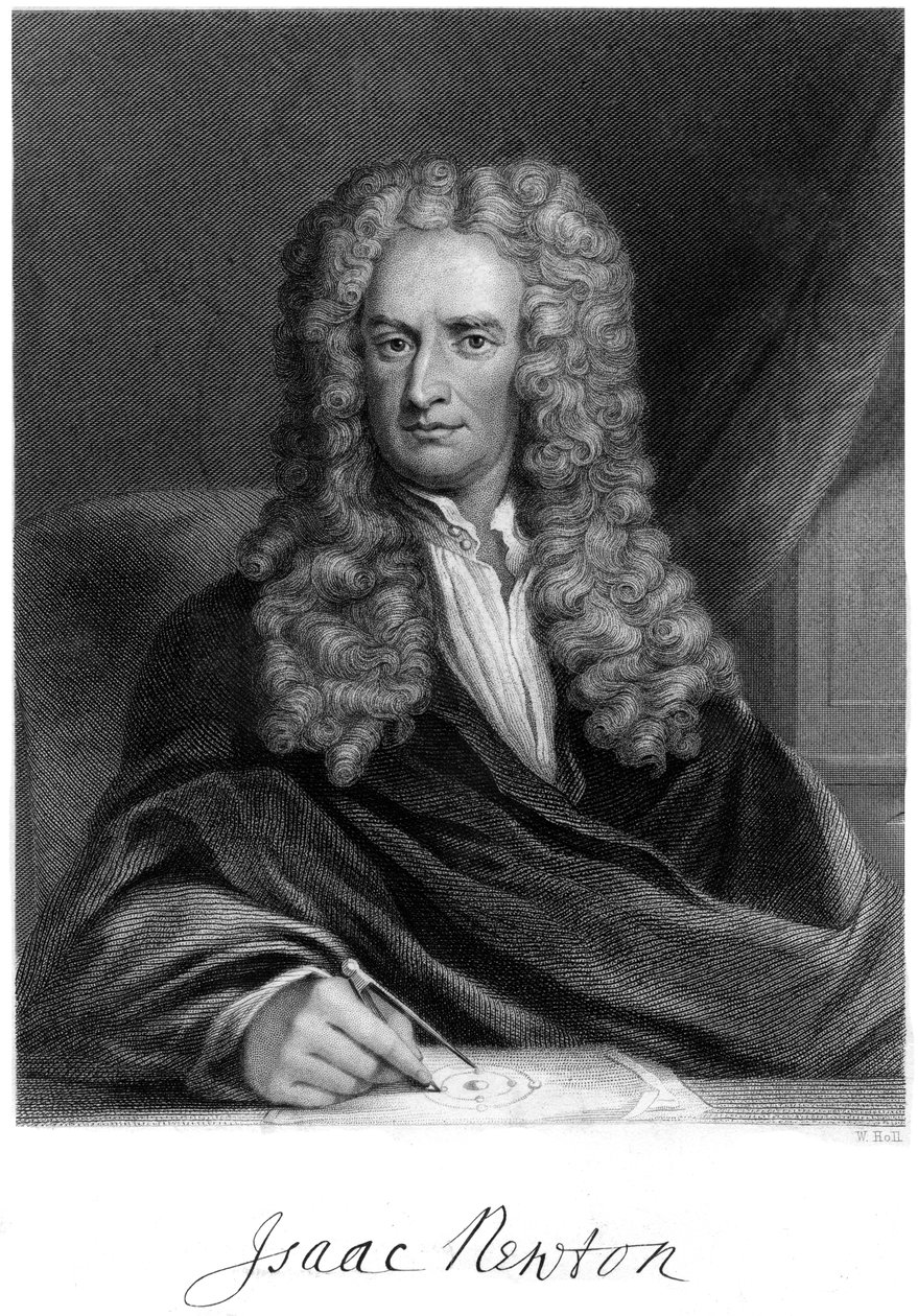 Sir Isaac Newton, Engelse wiskundige, astronoom en natuurkundige door W. Holl