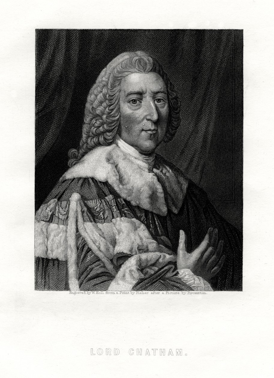 William Pitt, 1e graaf van Chatham, Britse Whig-staatsman door W. Holl