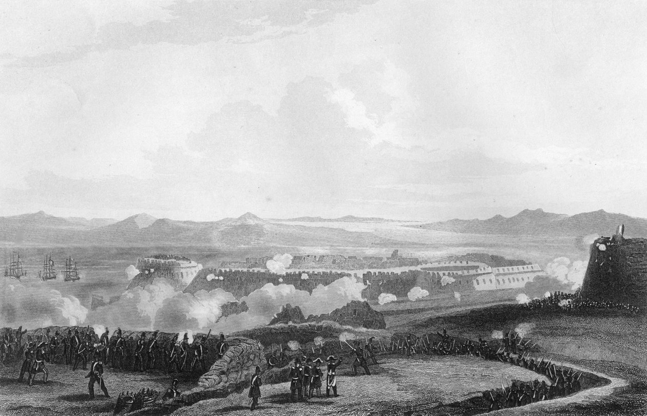 De aanval op Bomarsund, tijdens de Krimoorlog, 1854-1857 door W. Hulland