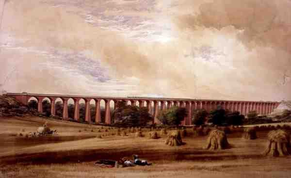 Welwyn Viaduct, c.1850 door W. Humber