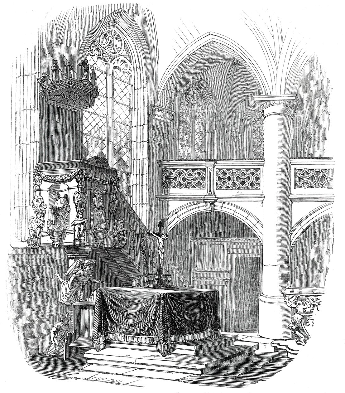 Kapel in Kalenberg - uit de tekening van Zijne Koninklijke Hoogheid Prins Albert door W. J. Linton