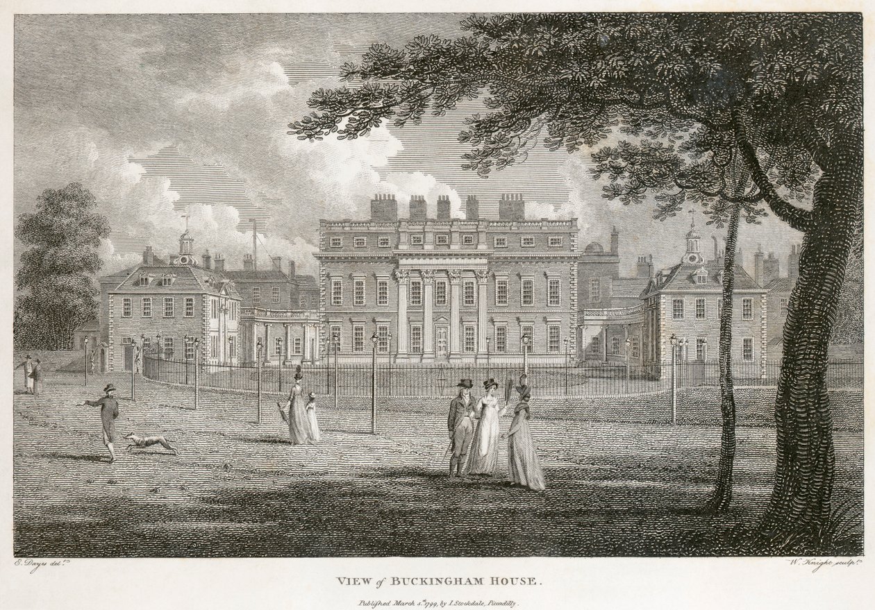 Buckingham House, Westminster, Londen door W Knight