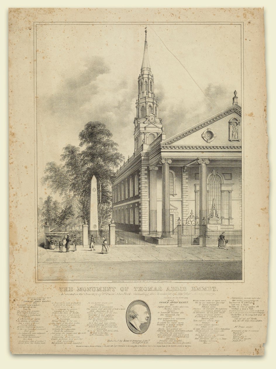 Het monument van Thomas Addis Emmet door W. R. Browne