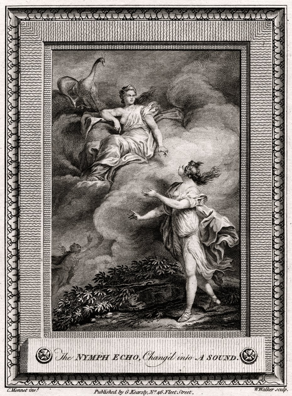 De nimf Echo, veranderd in een geluid, 1774 door W. Walker