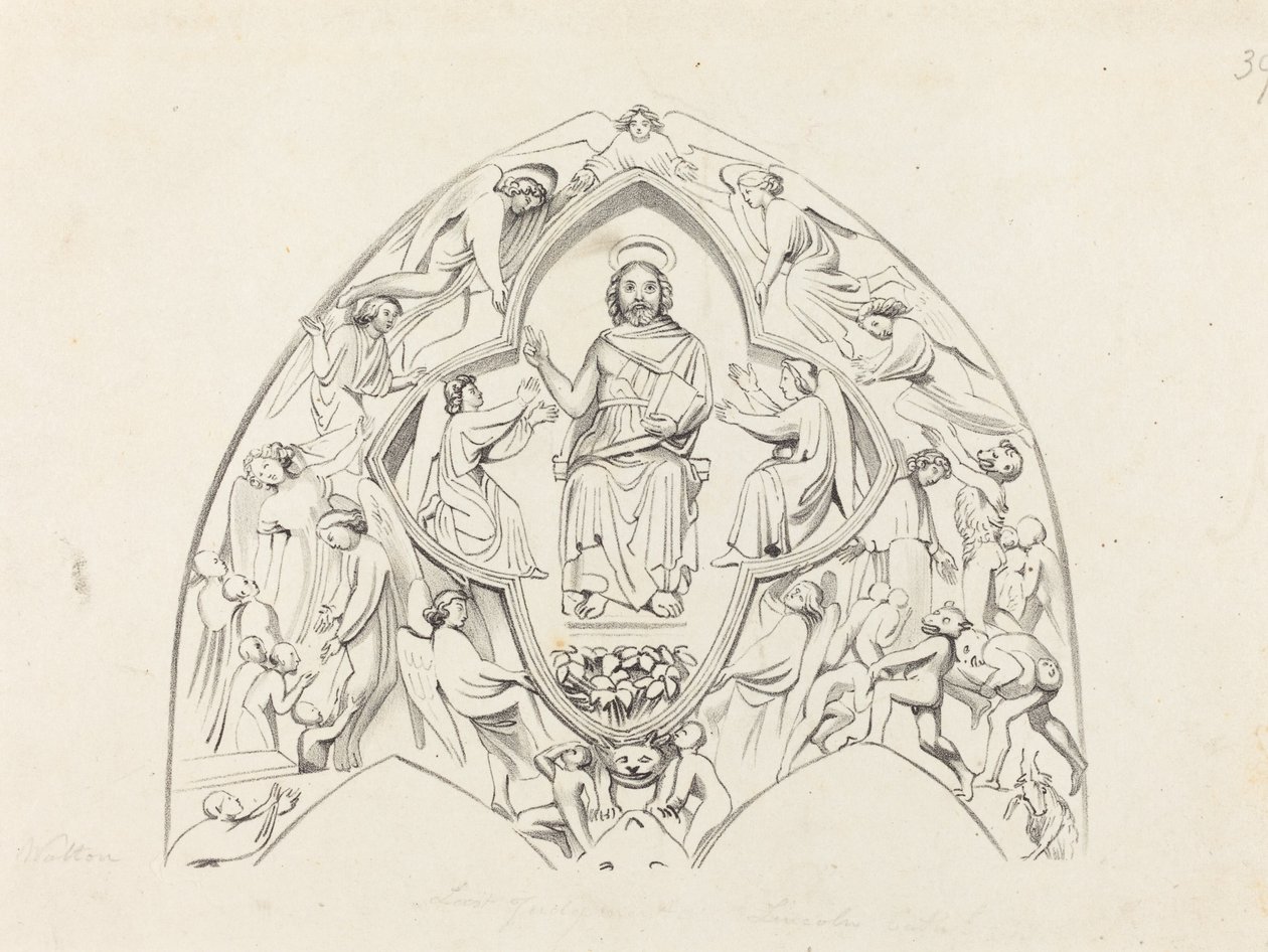 Laatste Oordeel, Lincoln Kathedraal door W. Walton after John Flaxman
