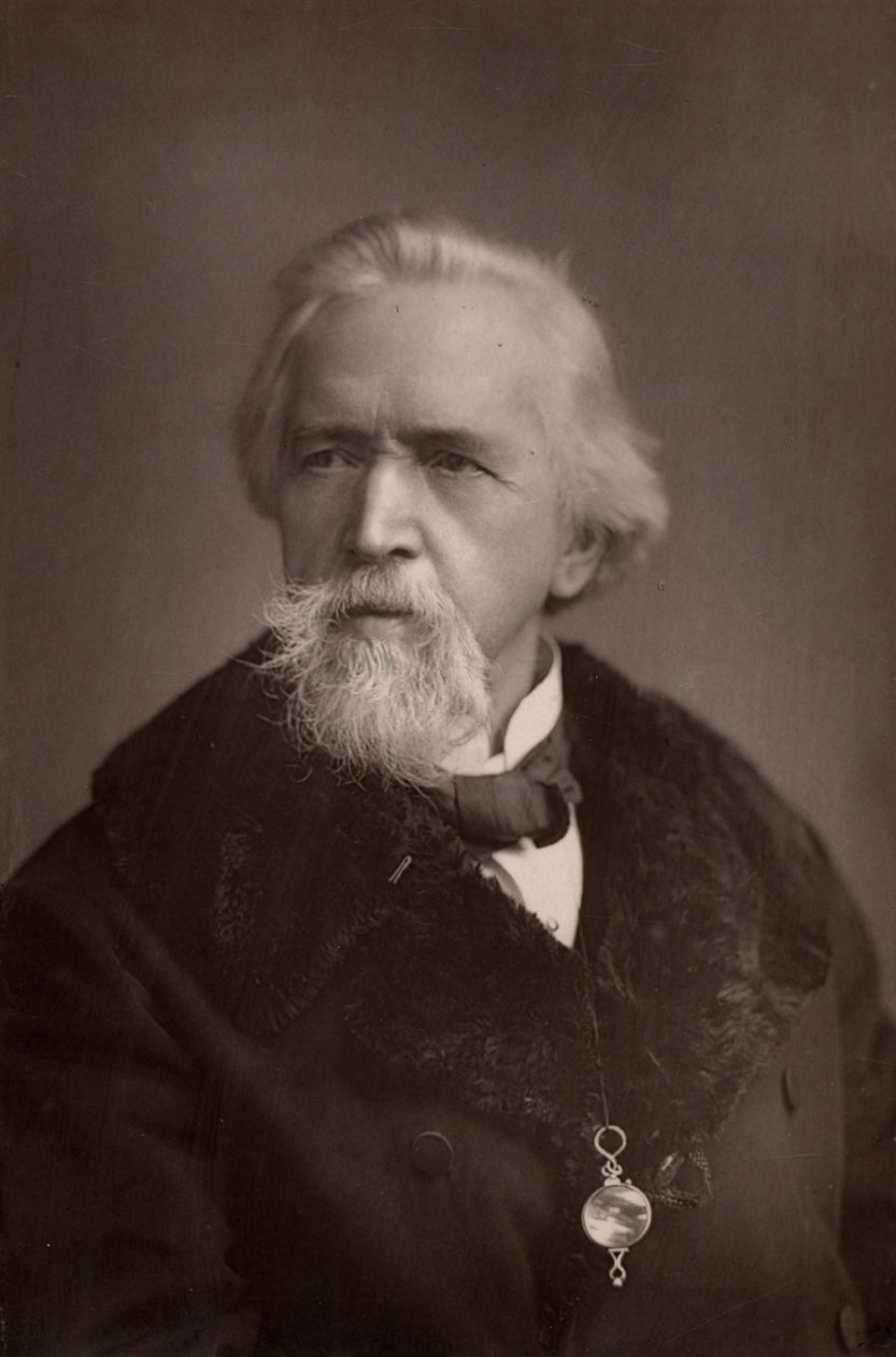 George Jacob Holyoake (1817-1906) Engelse secularist en sociaal hervormer. De laatste persoon in Engeland die gevangen werd gezet voor atheïsme (1842). Actief in de coöperatieve beweging. (woodburytype) door W. and D. (after) Downey
