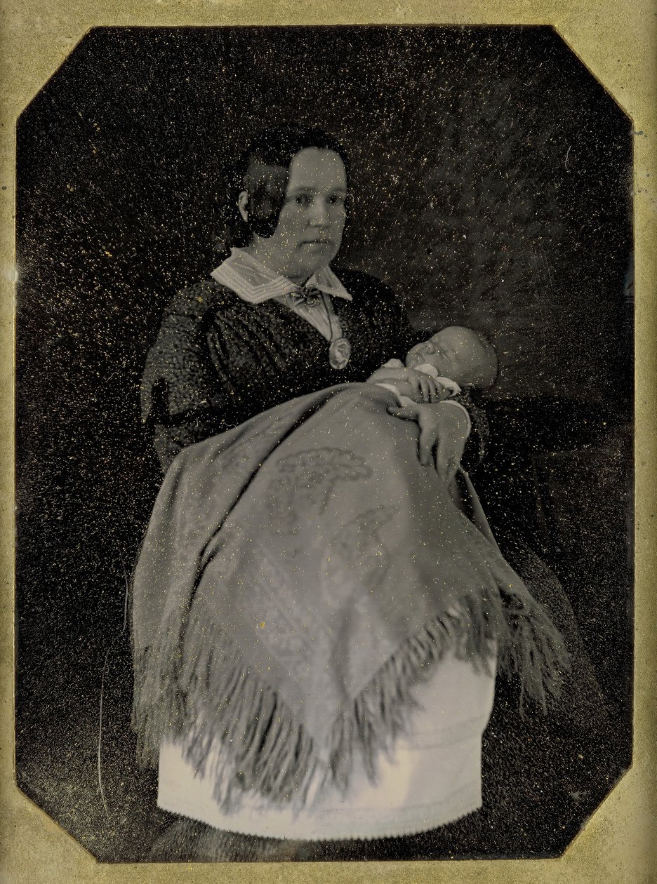 Mevrouw Thomas Ustick Walter en haar overleden kind, ca. 1846 door William and Frederick Langenheim