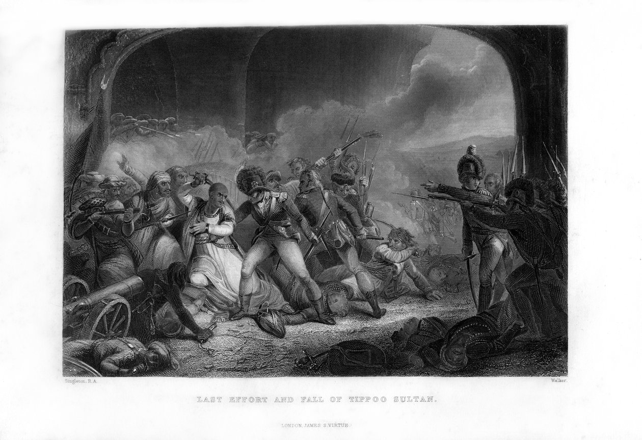 Laatste Inspanning en Val van Tippoo Sultan, 1799, midden 19e eeuw door Walker