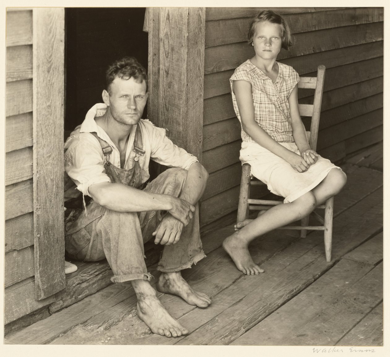 Floyd en Lucille Burroughs, Hale County, Alabama door Walker Evans