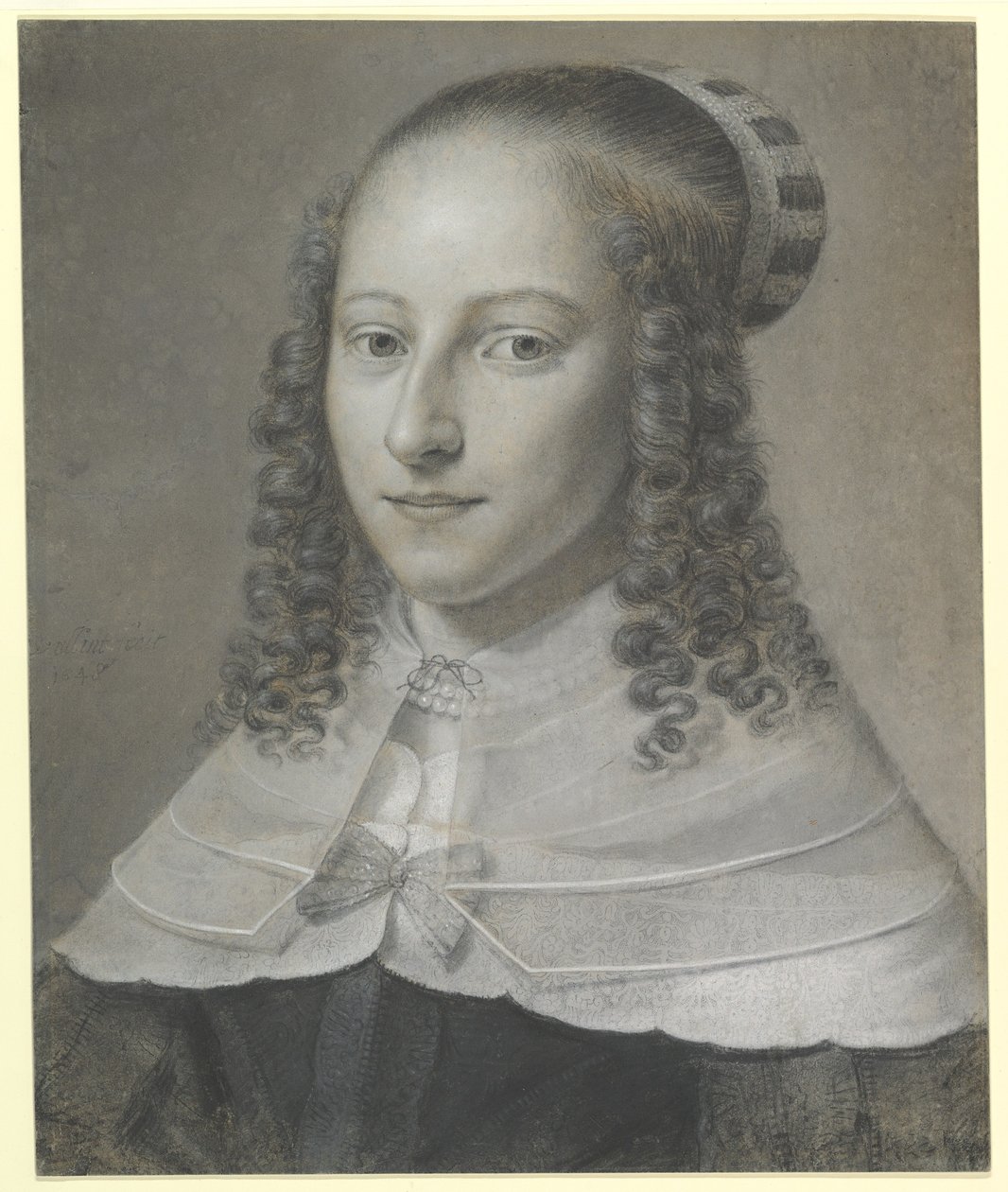 Portret van een jonge vrouw door Wallerant Vaillant