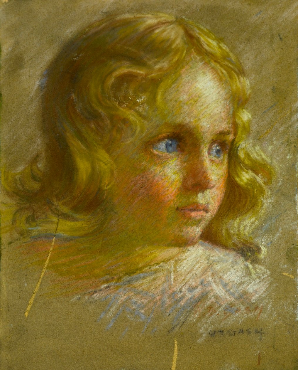 Portret van een jong meisje door Walter Bonner Gash