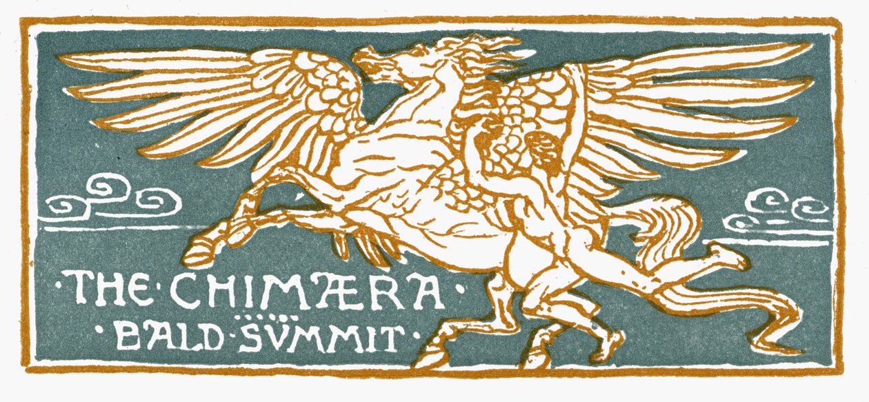 Bellerophon en Pegasus door Walter Crane