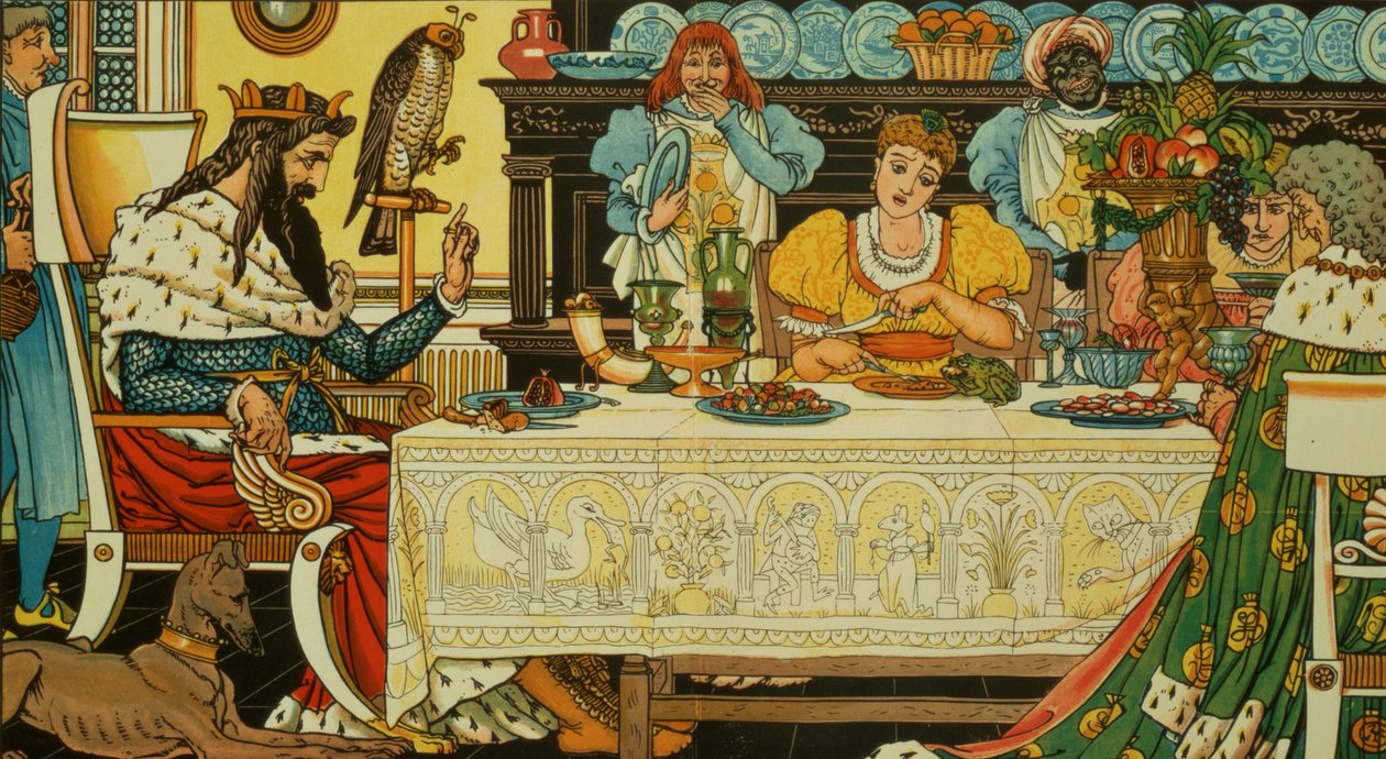 De prinses deelt haar diner met de kikker, uit 