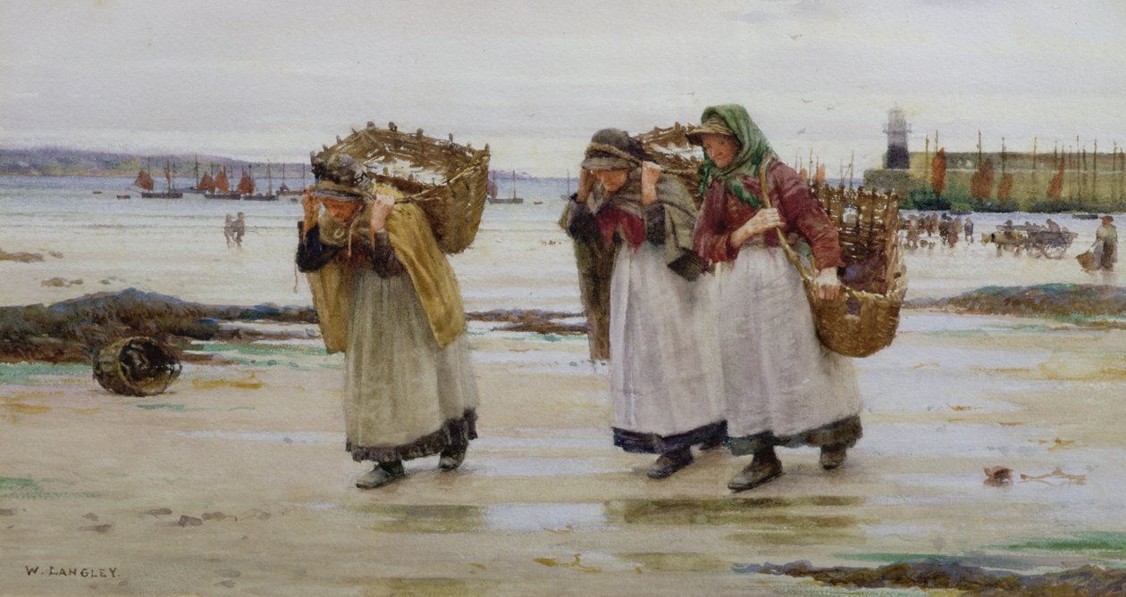 De Kostwinners, of Newlyn Visvrouwen door Walter Langley