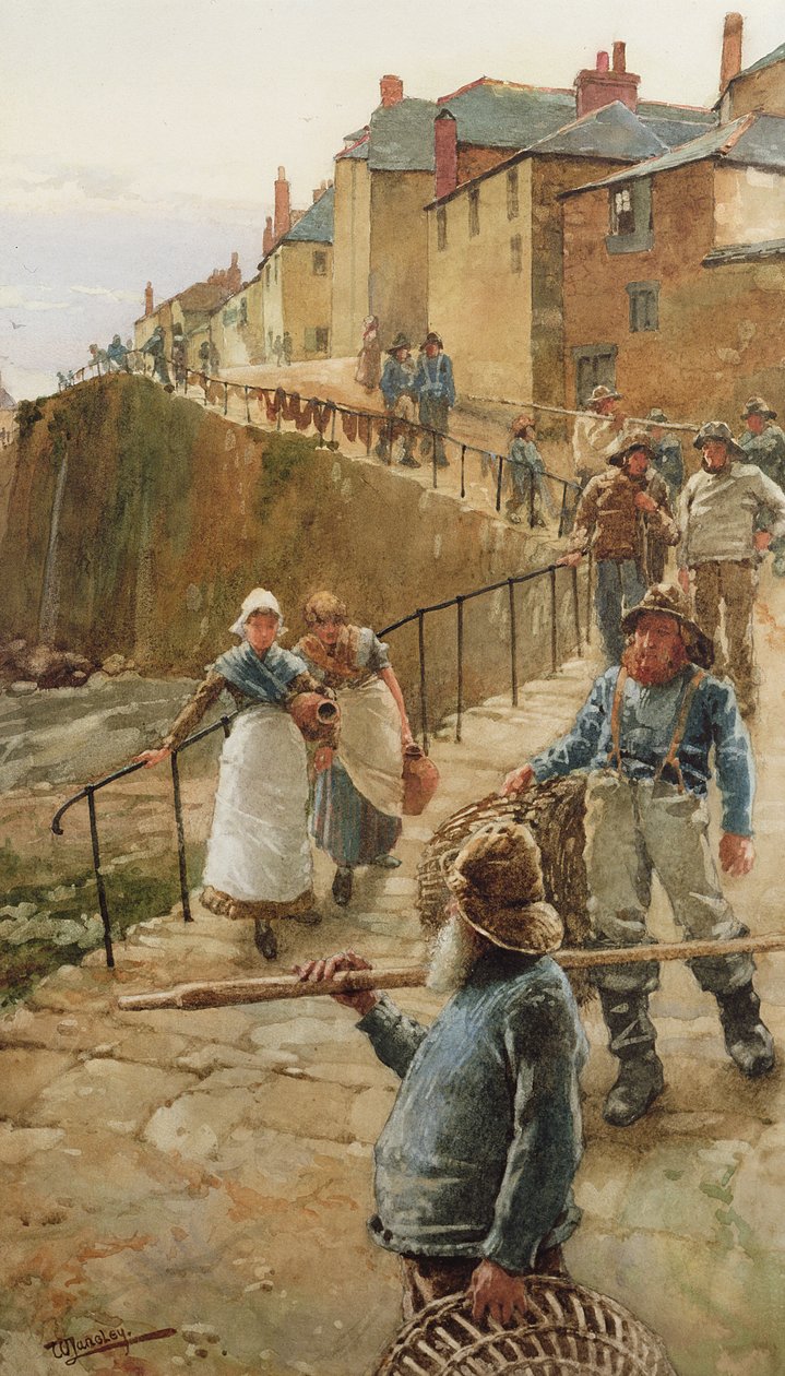 De Kade, Newlyn door Walter Langley
