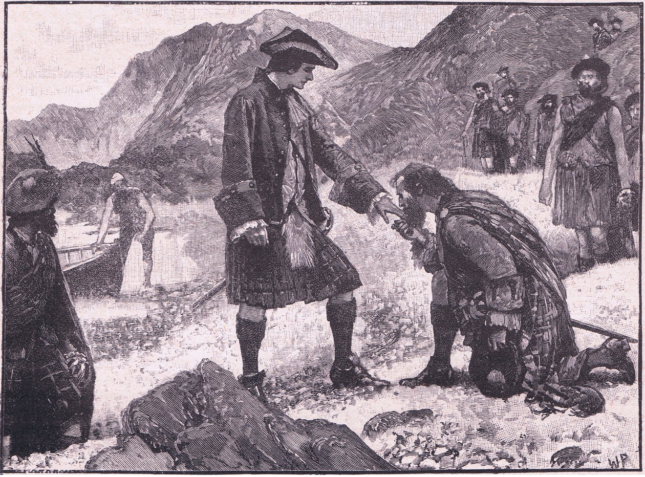 De landing van prins Charles in 1745 door Walter Paget