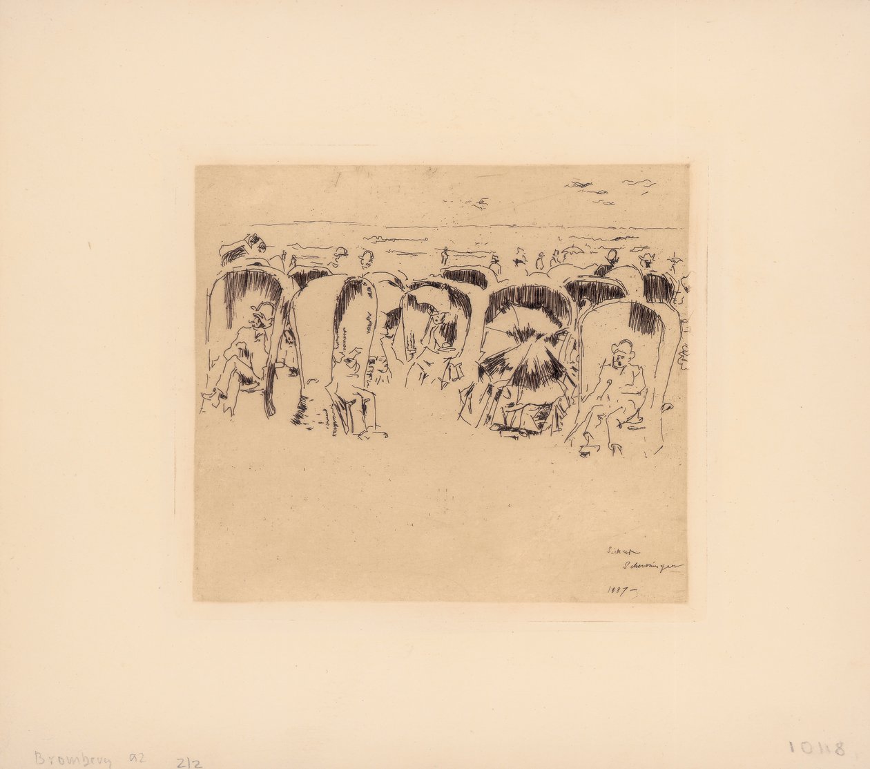 Scheveningen, Windstoelen op het Strand, 1887 door Walter Richard Sickert