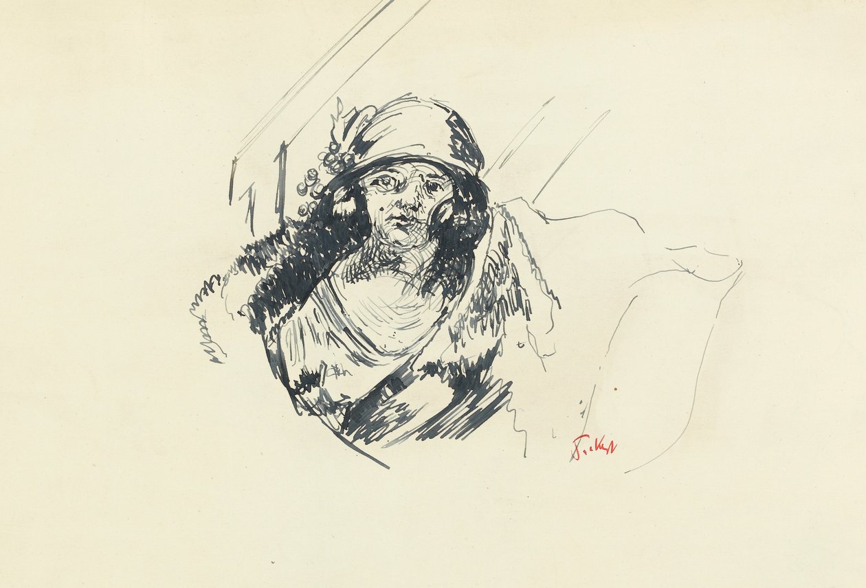 Studie van Miss Fairfax door Walter Richard Sickert
